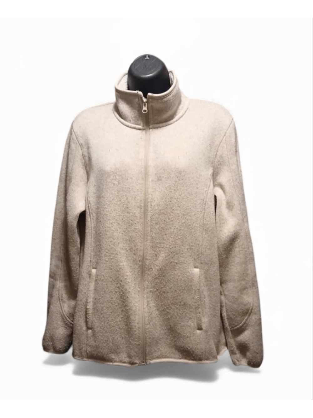 Swiss Tech Women's Medium Fleece Full Zip Jacket Oatmeal (JC228)